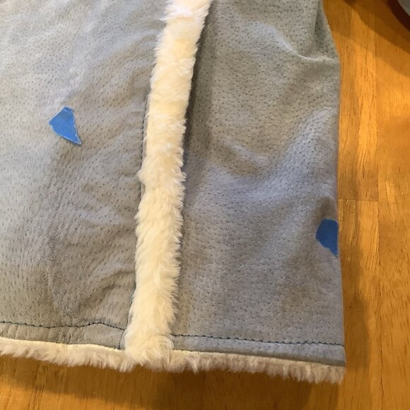 Seventy Seven 77 Blue Genuine Leather Suede Coat Sz Small Soft Lining Y2K READ - Picture 4 of 15